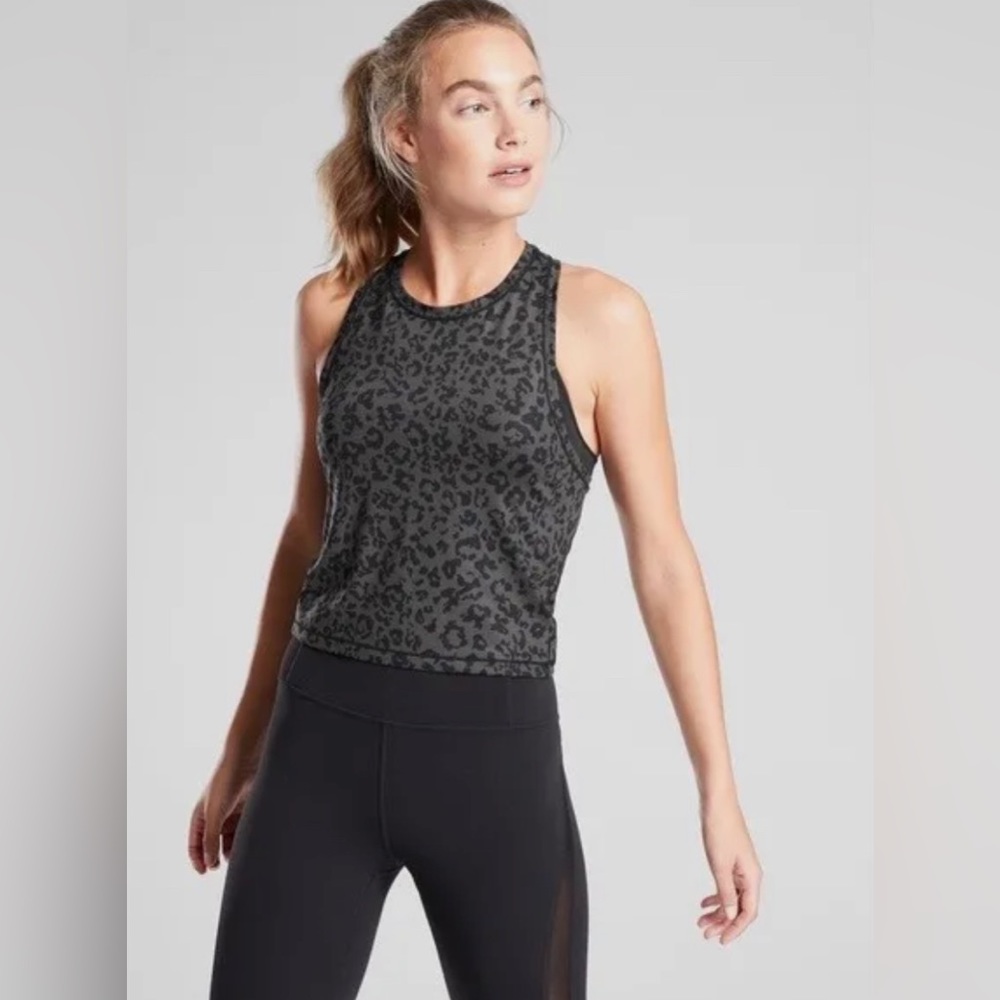 Athleta Leopard Print Tank - Cropped